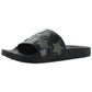 Sandálias femininas Kenneth Cole Reaction Pool Splash casuais com strass, pretas, tamanho 9 M