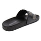 Sandálias femininas Kenneth Cole Reaction Pool Splash casuais com strass, pretas, tamanho 9 M