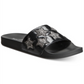 Sandálias femininas Kenneth Cole Reaction Pool Splash casuais com strass, pretas, tamanho 9 M