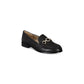 Mocassim de couro Lehain feminino Bandolino com bico redondo, preto, tamanho 6 M
