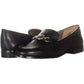 Mocassim de couro Lehain feminino Bandolino com bico redondo, preto, tamanho 6 M