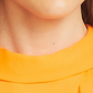 Vince Camuto Blusa Rumple Georgette Feminina Laranja Tamanho P