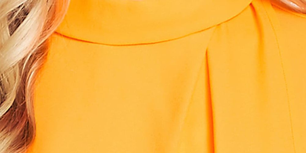 Vince Camuto Blusa Rumple Georgette Feminina Laranja Tamanho P