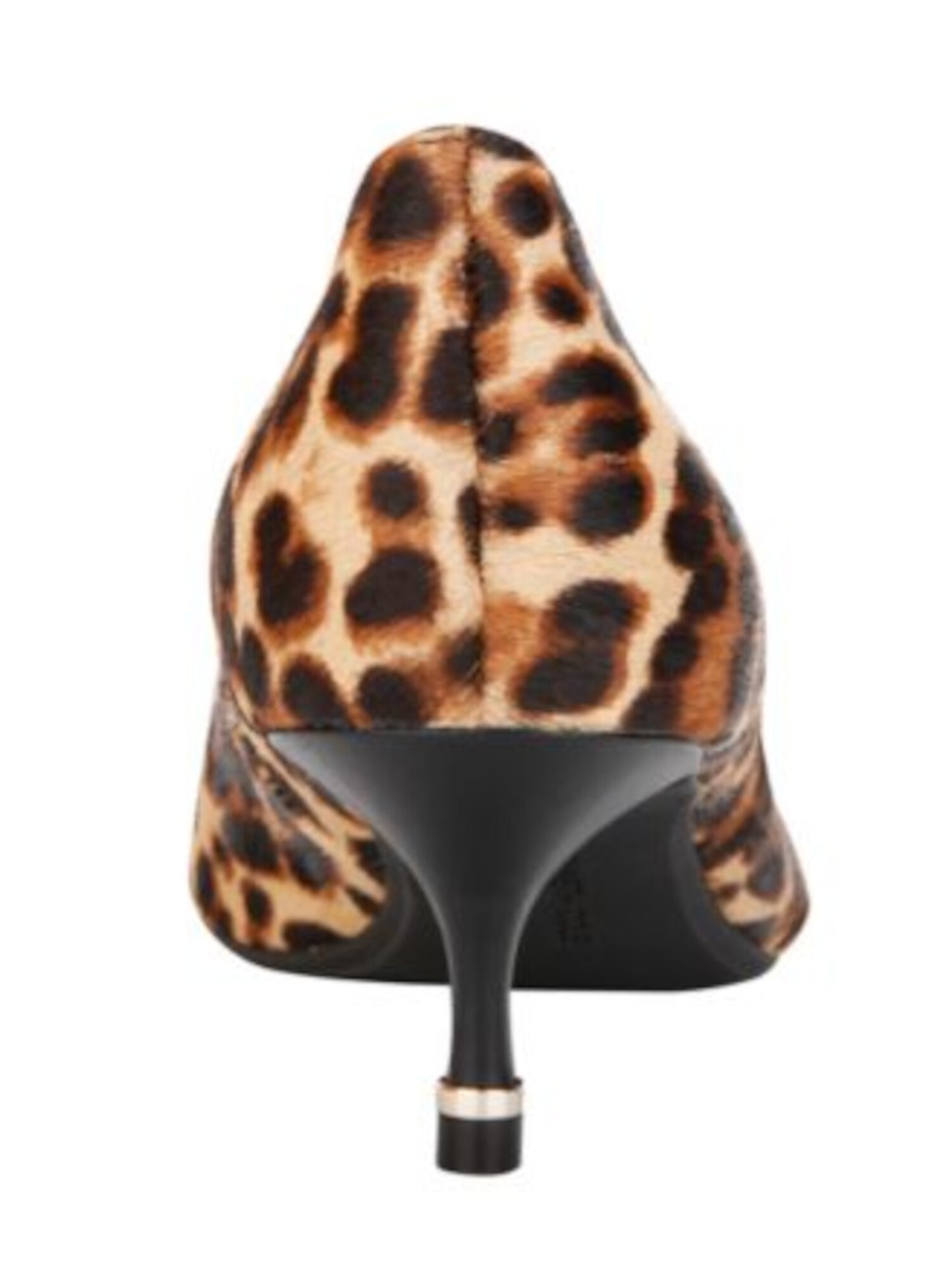 Kenneth Cole Reaction Feminino Leopard Print Morgan Bico Fino Salto Baixo Salto Baixo Marrom Tamanho 7,5 M