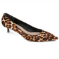 Kenneth Cole Reaction Feminino Leopard Print Morgan Bico Fino Salto Baixo Salto Baixo Marrom Tamanho 7,5 M