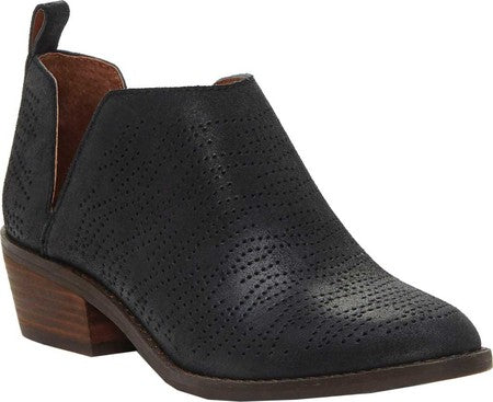 Botas Fayth femininas Lucky Brand, pretas, tamanho 5 M
