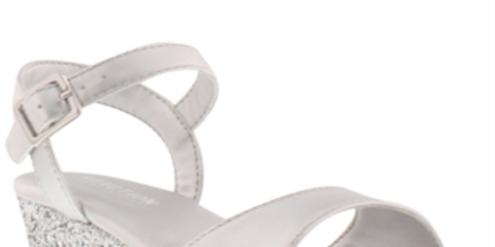 Sandálias Kenneth Cole Little &amp; Big Girls Reed Glamour Cinza Tamanho 3 M