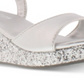 Sandálias Kenneth Cole Little &amp; Big Girls Reed Glamour Cinza Tamanho 3 M