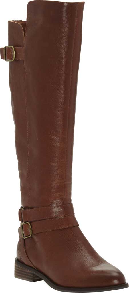 Bota feminina Paxtreen de cano alto Lucky Brand, marrom, tamanho 6,5 M