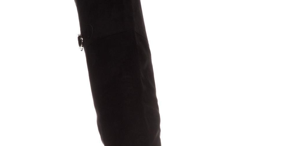 Botas femininas American Rag Adarra acima do joelho, pretas, tamanho 5,5 M