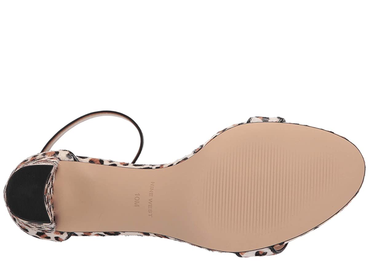 Sandália feminina Nine West Pruce com salto bloco, multi bege, tamanho 1