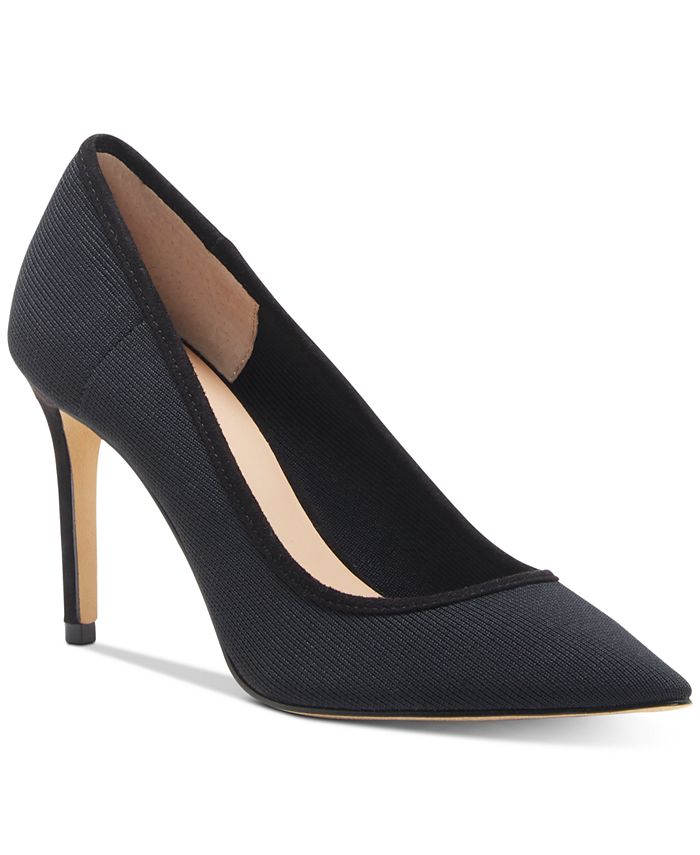 Sapatos de malha listrados Khari femininos da Inc, pretos, tamanho 9M