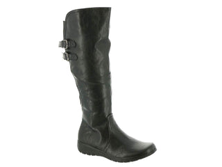 Easy Street Women's Tess Plus Leather Closed Toe Mid Calf Fashion Boots Black Size 6.5M