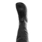 Botas femininas Easy Street Tess Plus de couro, bico fechado, cano médio, pretas, tamanho 6,5 m