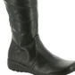 Botas femininas Easy Street Tess Plus de couro, bico fechado, cano médio, pretas, tamanho 6,5 m