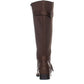 Botas femininas Thalia Sodi Vada com bico fechado e cano alto, tamanho 9W, marrom