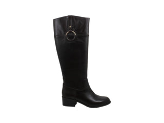 Botas de montaria femininas Alfani Briaah com bico amendoado e cano alto, marrom, tamanho 9M-WC