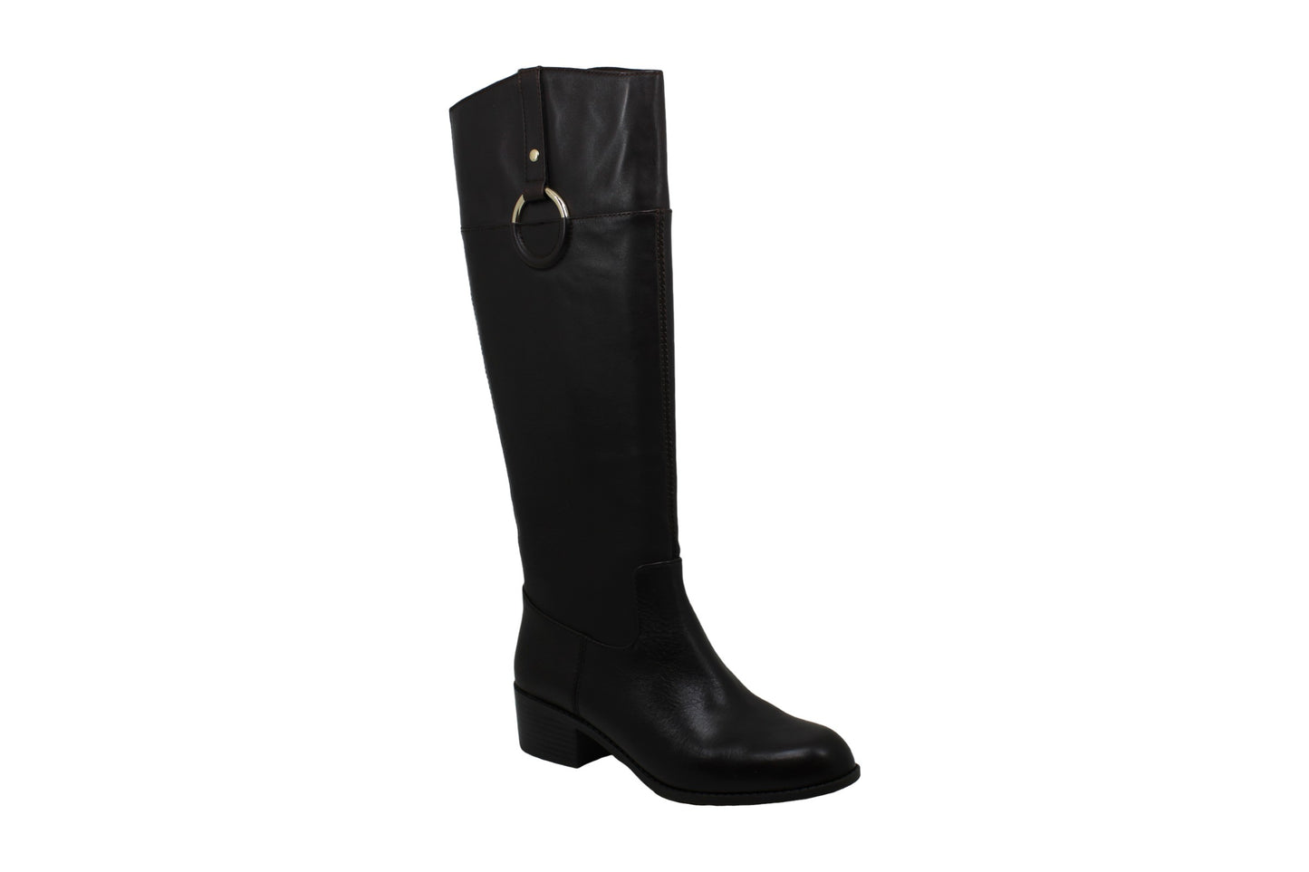 Botas de montaria femininas Alfani Briaah com bico amendoado e cano alto, marrom, tamanho 9M-WC