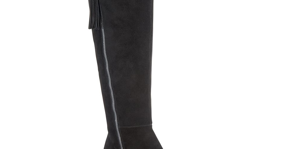 Anne Klein Feminino Alanna Tecido Almond Toe Médio Cano Médio FashionBrown Tamanho 8 WC