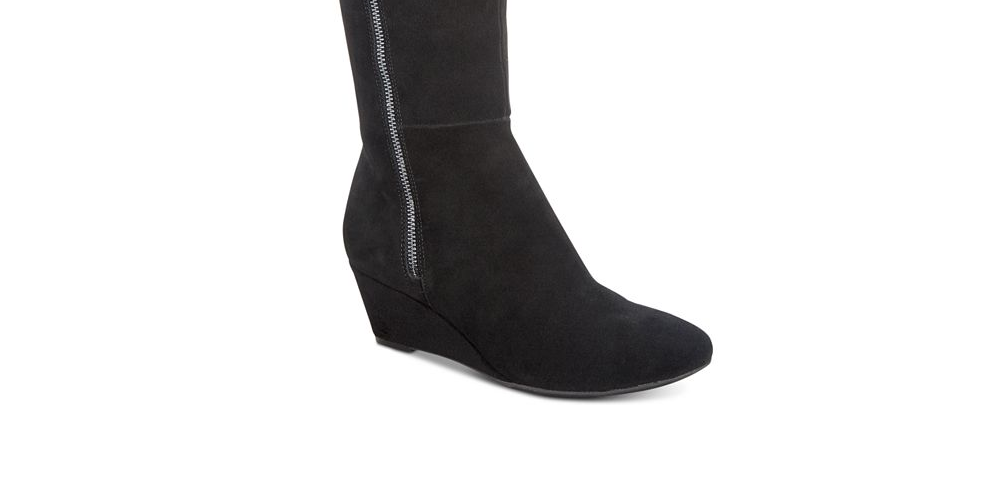 Anne Klein Feminino Alanna Tecido Almond Toe Médio Cano Médio FashionBrown Tamanho 8 WC