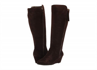 Anne Klein Feminino Alanna Tecido Almond Toe Médio Cano Médio FashionBrown Tamanho 8 WC