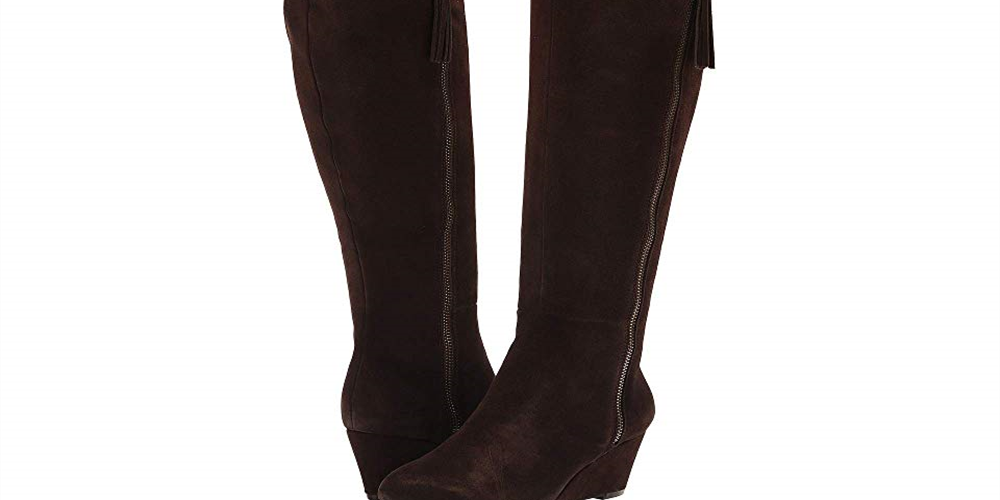 Anne Klein Feminino Alanna Tecido Almond Toe Médio Cano Médio FashionBrown Tamanho 8 WC