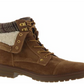 Tommy Hilfiger Botas Femininas Dyan Fabric Bico Redondo Cano Curto Marrom - Tamanho 9 M