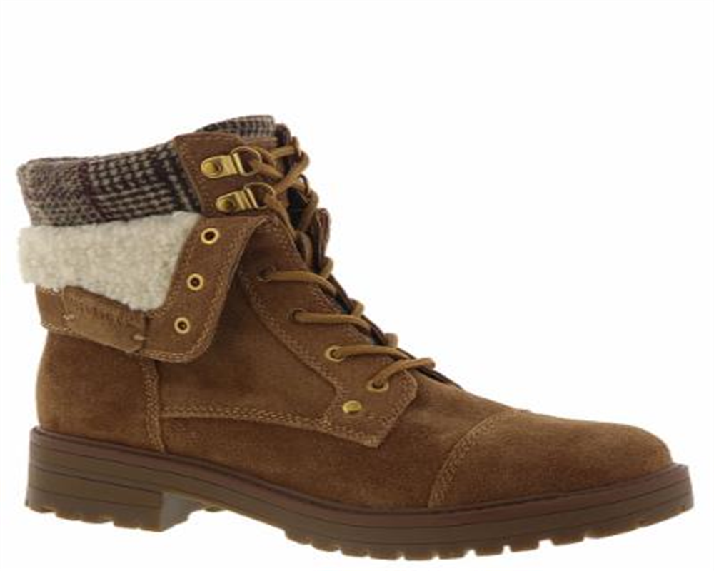 Tommy Hilfiger Botas Femininas Dyan Fabric Bico Redondo Cano Curto Marrom - Tamanho 9 M