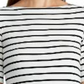 Blusa feminina listrada com decote canoa e manga comprida, tamanho XL, da Lauren Ralph Lauren
