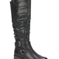 Bota feminina Liona Tall de cano alto White Mountain, preta, tamanho 5 M