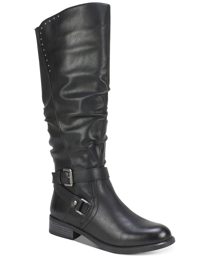 Bota feminina Liona Tall de cano alto White Mountain, preta, tamanho 5 M