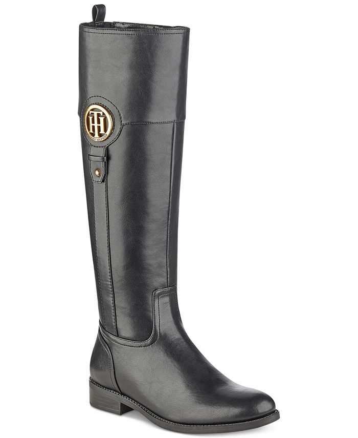 Tommy Hilfiger Ilia4 Almond Toe Knee High Fashion Feminino Preto Tamanho 5,5 M