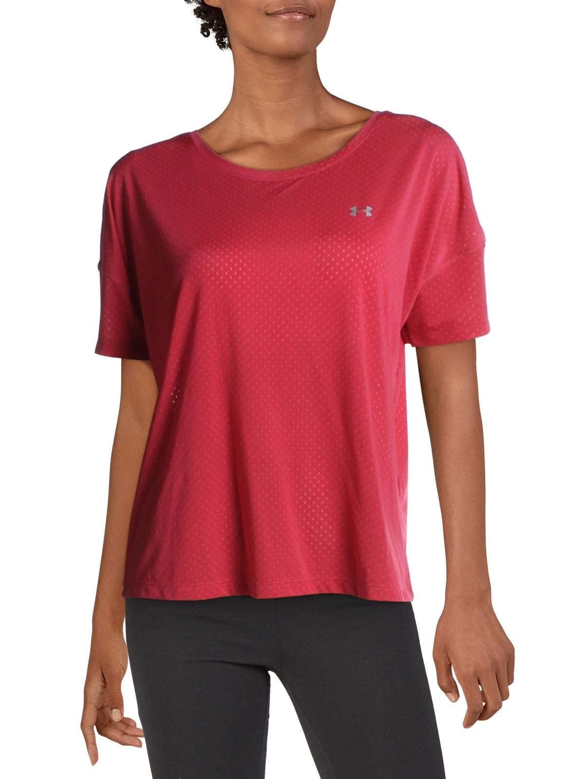 Camiseta Under Armour Fitness Running Feminina Vermelha Tamanho P
