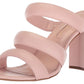 Sandália feminina de salto Mara Avec Les Filles, com napa rosa, tamanho 6,5 M
