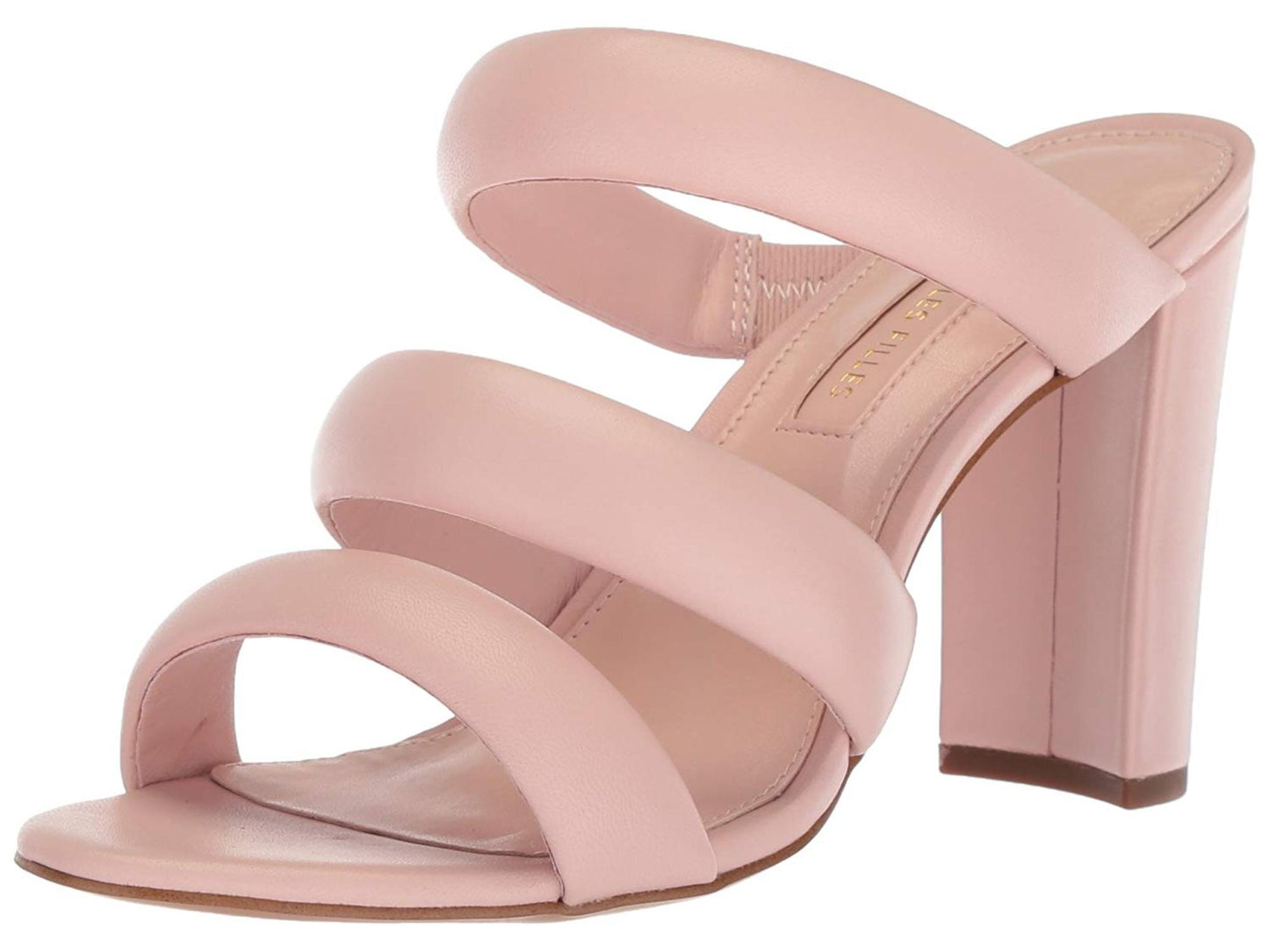 Sandália feminina de salto Mara Avec Les Filles, com napa rosa, tamanho 6,5 M