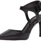 Nine West Elisabeti Couro Feminino com Tira no Tornozelo Preto Tamanho 8 M