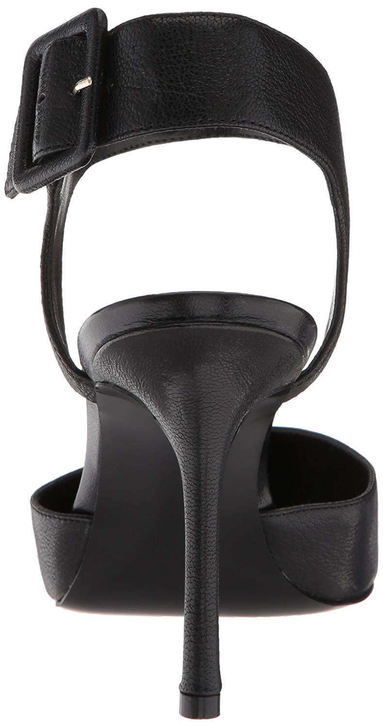 Nine West Elisabeti Couro Feminino com Tira no Tornozelo Preto Tamanho 8 M