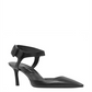 Nine West Elisabeti Couro Feminino com Tira no Tornozelo Preto Tamanho 8 M