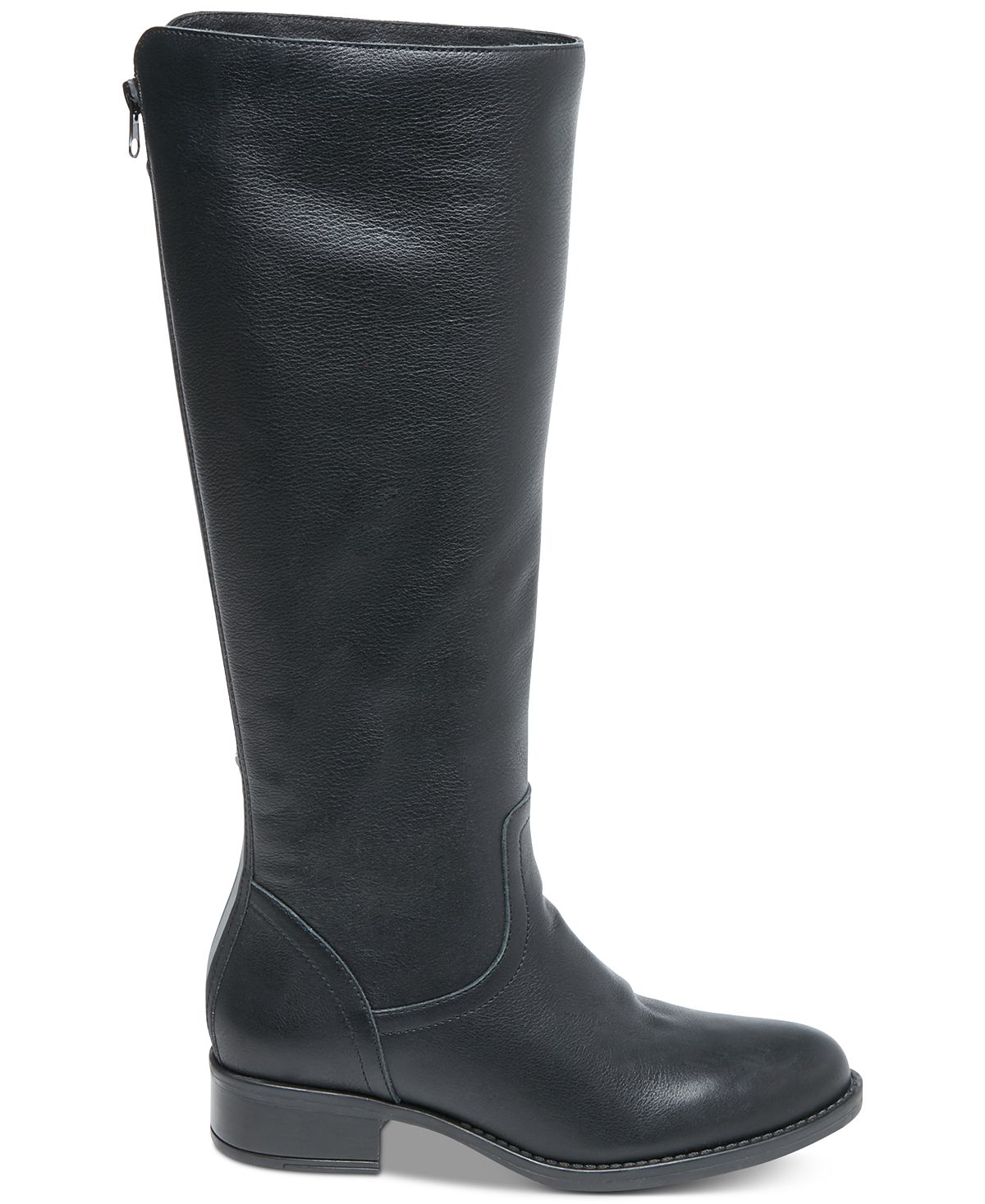 Steve Madden Jasper Leather Almond Toe Joelho Alto Feminino Preto Tamanho 7 M