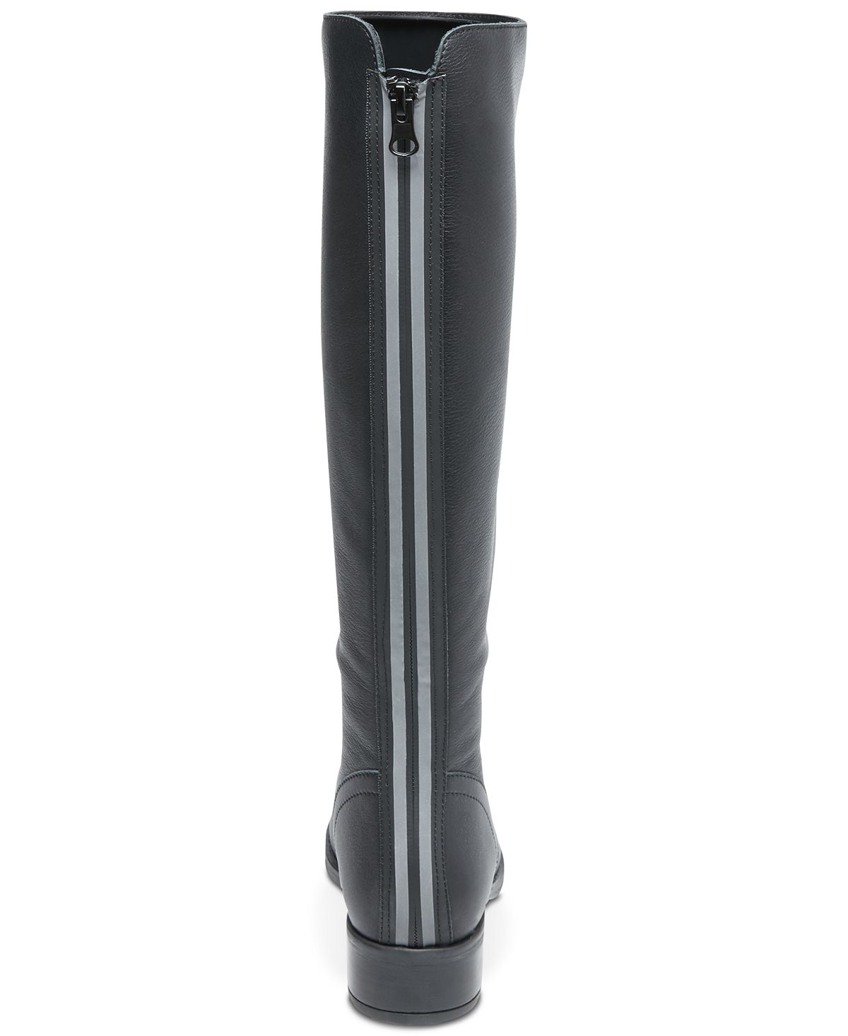 Steve Madden Jasper Leather Almond Toe Joelho Alto Feminino Preto Tamanho 7 M