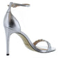 Sandálias femininas Zoe by Rachel Zoe Ella Metallic, prateadas, tamanho 8M