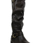 Botas femininas XOXO Minkler com bico fechado e cano alto, marrom, tamanho 11W