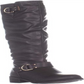 Botas femininas XOXO Minkler com bico fechado e cano alto, marrom, tamanho 11W
