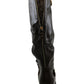 Botas femininas XOXO Minkler com bico fechado e cano alto, marrom, tamanho 11W
