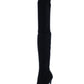 Botas sociais femininas Steve Madden Dominique com salto agulha e acolchoado, elásticas, tamanho 6,5 M, cinza