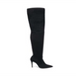 Botas sociais femininas Steve Madden Dominique com salto agulha e acolchoado, elásticas, tamanho 6,5 M, cinza