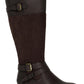 Botas sociais femininas de couro sintético da Style &amp; Co, pretas, tamanho 8 M