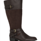 Botas sociais femininas de couro sintético da Style &amp; Co, pretas, tamanho 8 M