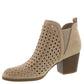 Botas Chelsea Femininas Salem2 Fabric Bico Redondo Cano Curto Indigo Rd. Bege Claro Tamanho 9M