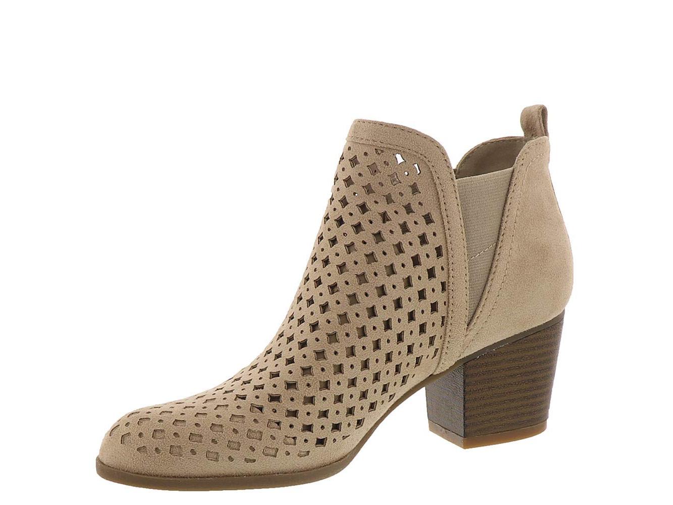 Botas Chelsea Femininas Salem2 Fabric Bico Redondo Cano Curto Indigo Rd. Bege Claro Tamanho 9M